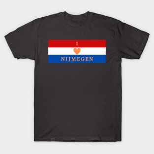 I Love Nijmegen Netherlands Flag Color Stripes T-Shirt